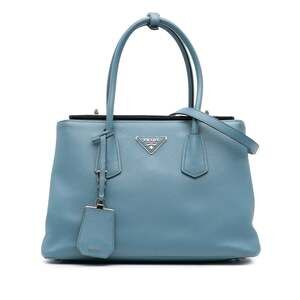 Prada Turnlock Cuir Twin Tote Saffiano #245166P86B